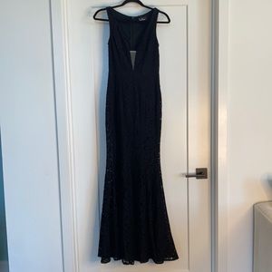 Lulus Black Lace Maxi Dress. Size S
